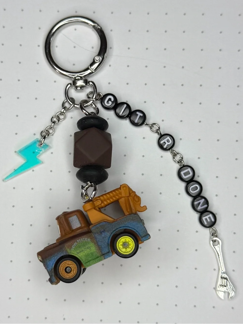 Customizable Tow Mater from Cars keychains/backpack charms